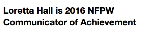 Loretta Hall is 2016 NFPW Communicator of Achievement | New Mexico Press Women 2